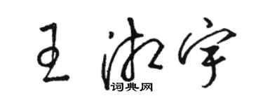 駱恆光王湘宇草書個性簽名怎么寫