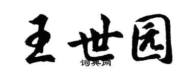 胡問遂王世園行書個性簽名怎么寫