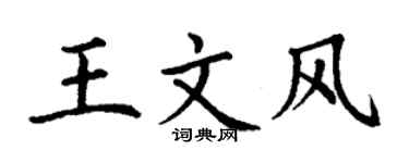 丁謙王文風楷書個性簽名怎么寫