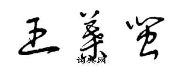 曾慶福王葉閩草書個性簽名怎么寫