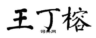 翁闓運王丁榕楷書個性簽名怎么寫