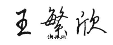 駱恆光王繁欣行書個性簽名怎么寫