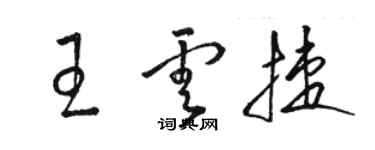 駱恆光王雲捷草書個性簽名怎么寫