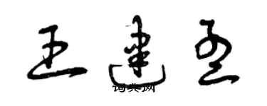 曾慶福王建孟草書個性簽名怎么寫