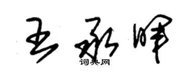 朱錫榮王承暉草書個性簽名怎么寫