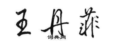 駱恆光王丹菲行書個性簽名怎么寫