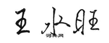 駱恆光王水旺行書個性簽名怎么寫