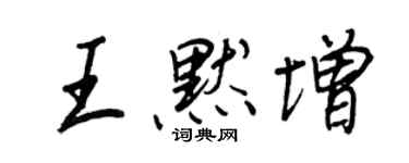 王正良王默增行書個性簽名怎么寫