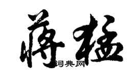 胡問遂蔣猛行書個性簽名怎么寫