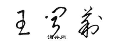 駱恆光王聞莉草書個性簽名怎么寫