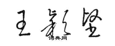 駱恆光王穎堅草書個性簽名怎么寫