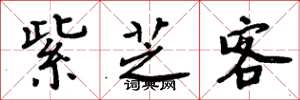 周炳元紫芝客楷書怎么寫