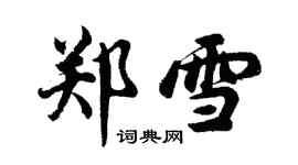 胡問遂鄭雪行書個性簽名怎么寫