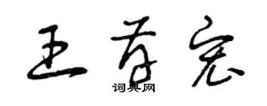 曾慶福王存宏草書個性簽名怎么寫