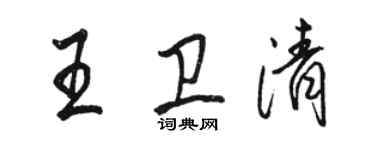 駱恆光王衛清行書個性簽名怎么寫