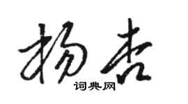 駱恆光楊杏草書個性簽名怎么寫