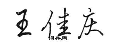 駱恆光王佳慶行書個性簽名怎么寫