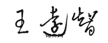 駱恆光王遠智草書個性簽名怎么寫