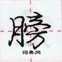 龐中華寫的硬筆行書膀