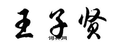 胡問遂王子賢行書個性簽名怎么寫