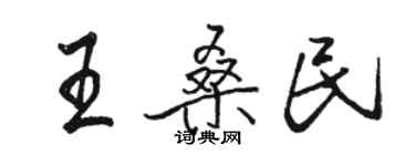 駱恆光王桑民行書個性簽名怎么寫