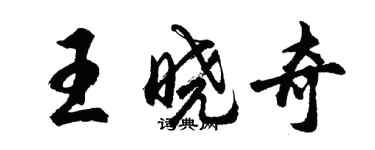 胡問遂王曉奇行書個性簽名怎么寫