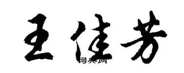胡問遂王佳芳行書個性簽名怎么寫