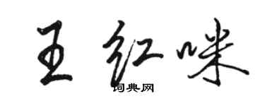 駱恆光王紅咪行書個性簽名怎么寫