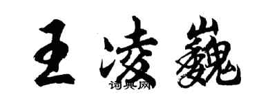 胡問遂王凌巍行書個性簽名怎么寫