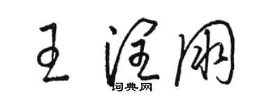 駱恆光王潤朋草書個性簽名怎么寫