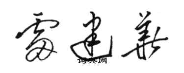 駱恆光雷建華草書個性簽名怎么寫