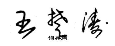 朱錫榮王楚濤草書個性簽名怎么寫