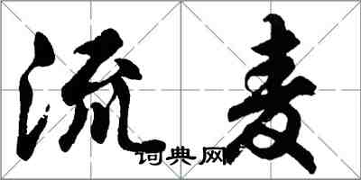 胡問遂流麥行書怎么寫