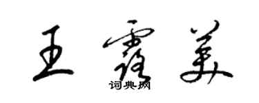 梁錦英王露美草書個性簽名怎么寫