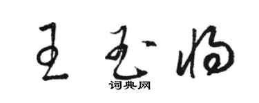 駱恆光王玉將草書個性簽名怎么寫