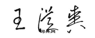 駱恆光王從爽草書個性簽名怎么寫