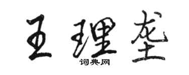 駱恆光王理壟行書個性簽名怎么寫