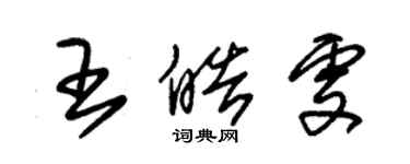 朱錫榮王皓雯草書個性簽名怎么寫