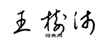 梁錦英王樹沛草書個性簽名怎么寫