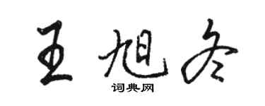 駱恆光王旭冬行書個性簽名怎么寫