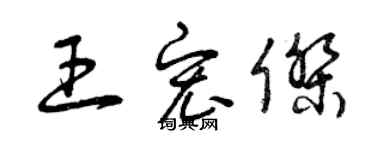 曾慶福王宏傑草書個性簽名怎么寫