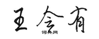 駱恆光王會有行書個性簽名怎么寫