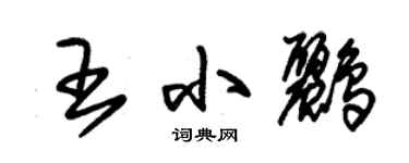 朱錫榮王小鸝草書個性簽名怎么寫
