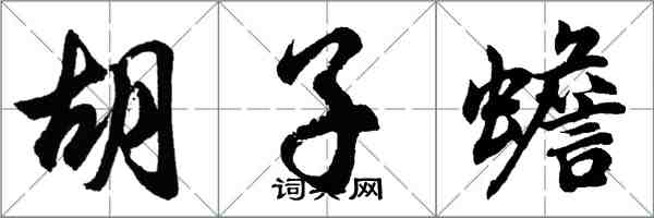 胡問遂鬍子蟾行書怎么寫