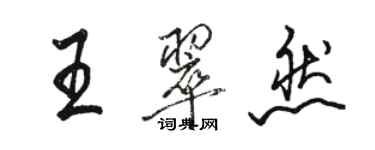 駱恆光王翠然行書個性簽名怎么寫