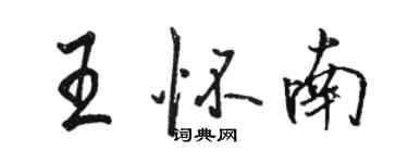 駱恆光王懷南行書個性簽名怎么寫