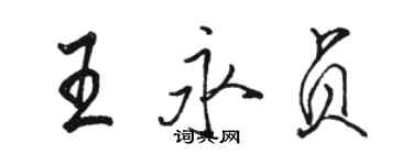 駱恆光王永貞行書個性簽名怎么寫