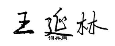 曾慶福王延林行書個性簽名怎么寫