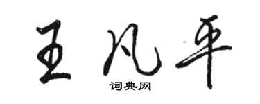 駱恆光王凡平行書個性簽名怎么寫