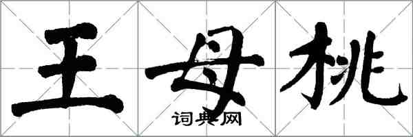 翁闓運王母桃楷書怎么寫